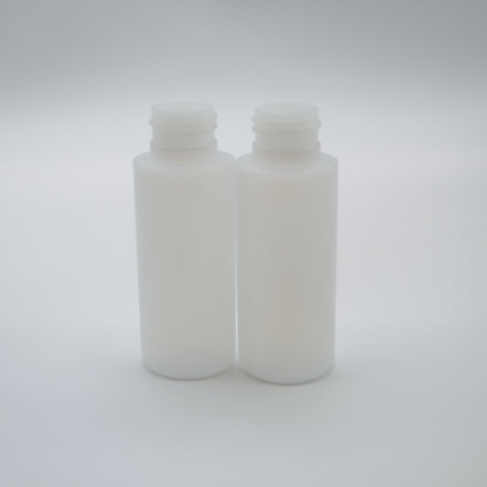 2oz Natural HDPE Plastic Cylinder Bottle 24/410