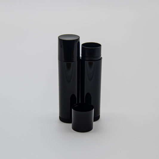 5g Black Lip Balm Tube and Cap