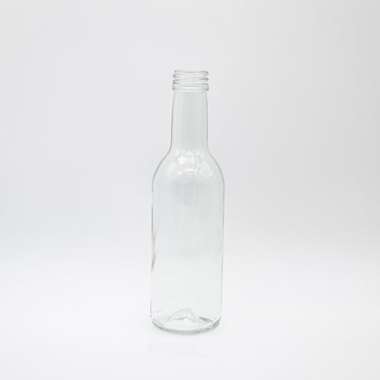 250ml/8oz Clear Glass Bordeaux Bottle 28mm