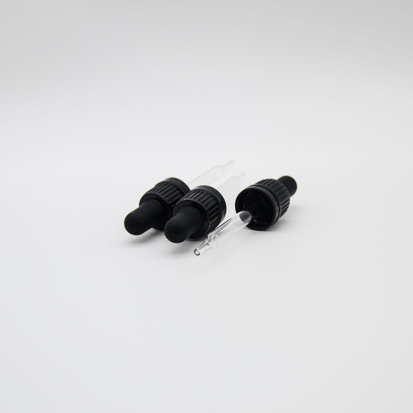 Black Glass Dropper 18/400