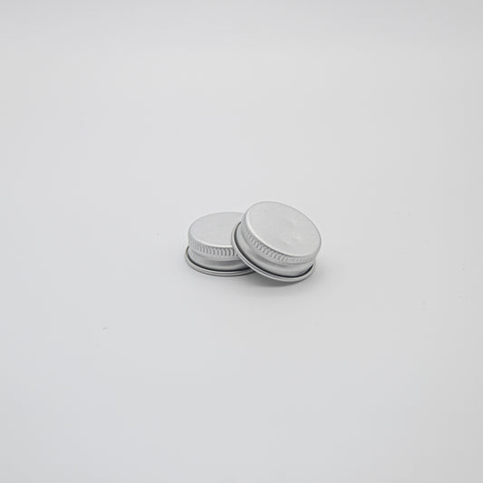 Silver Metal Cap w/ Foam Liner 28mm