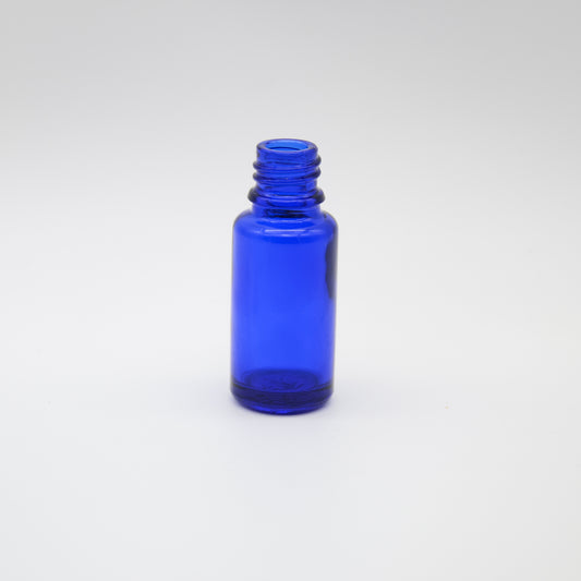 15ml Blue Glass Boston Round Dropper Bottle 18 DIN