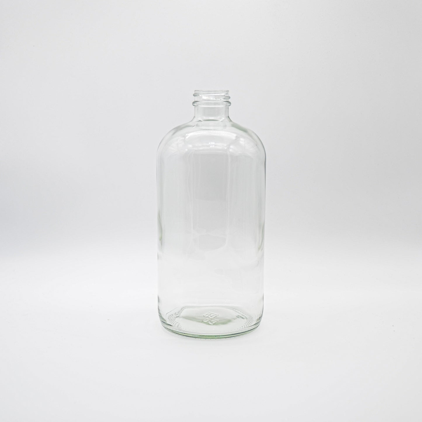 32oz Clear Glass Boston Round Bottle 33/400