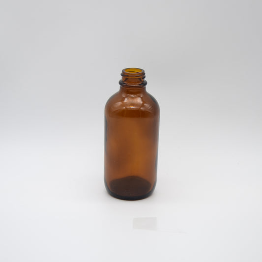 4oz Amber Glass Boston Round Bottle 22/400