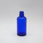 50ml Blue Glass Boston Round Dropper Bottle 18 DIN