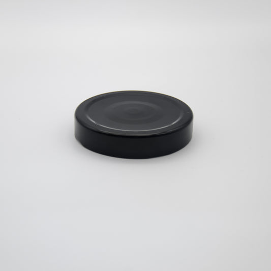 Black Metal Button Cap w/ Plastisol Liner 70mm Deep Twist