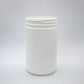 750ml/25oz White HDPE Wide Mouth Jar 89/400