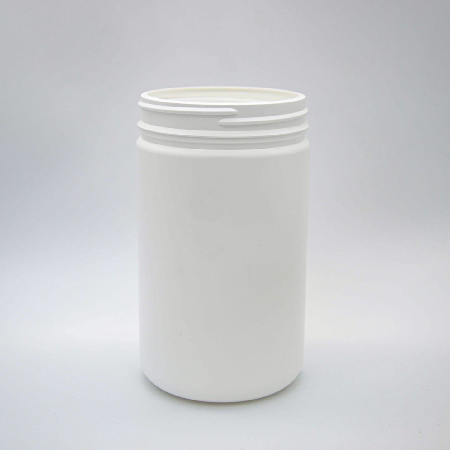 750ml/25oz White HDPE Wide Mouth Jar 89/400