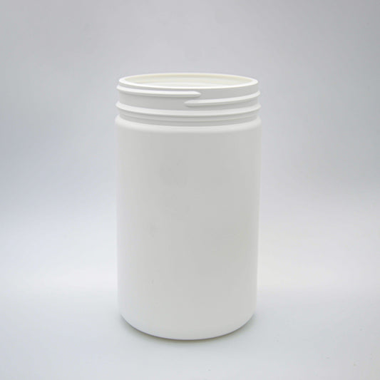 750ml/25oz White HDPE Wide Mouth Jar 89/400