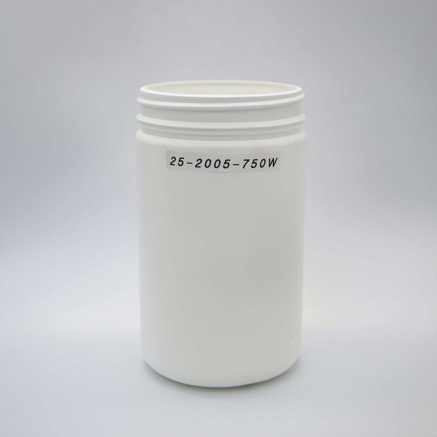 750ml/25oz White HDPE Wide Mouth Jar 89/400