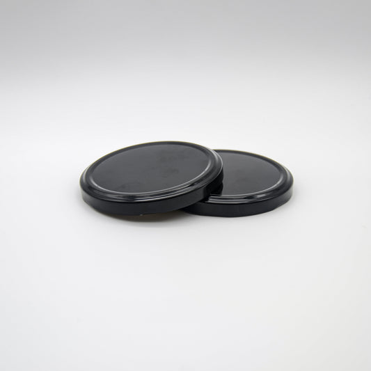 Black Metal Twist Cap w/Plastisol Liner 82mm