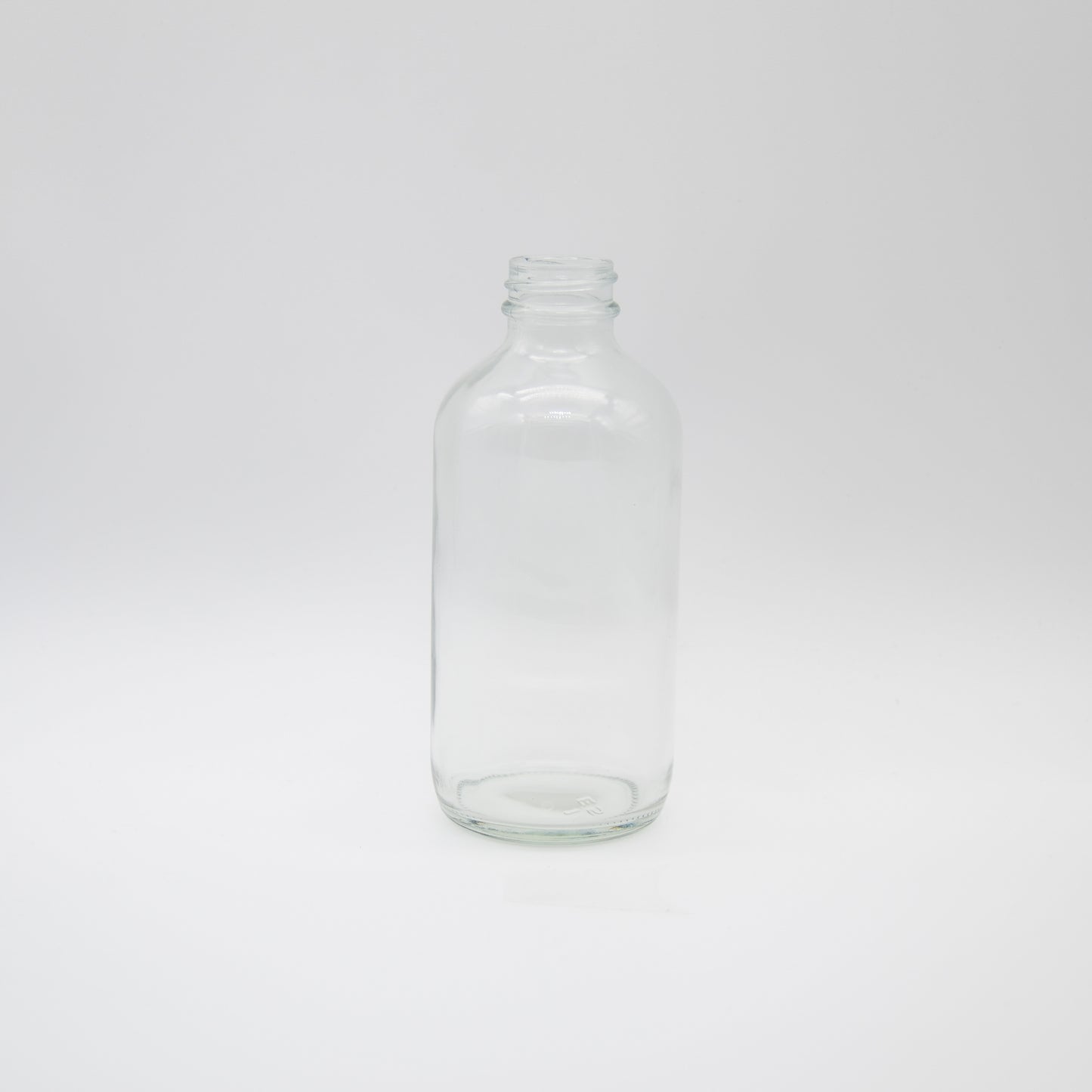 8oz Clear Glass Boston Round Bottle 28/400